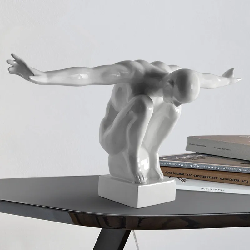 

Крылья человек мышление статуэтки, украшение домашний офис стильное украшение для гостиной Кабинета украшение стола искусство Бесшумная м...