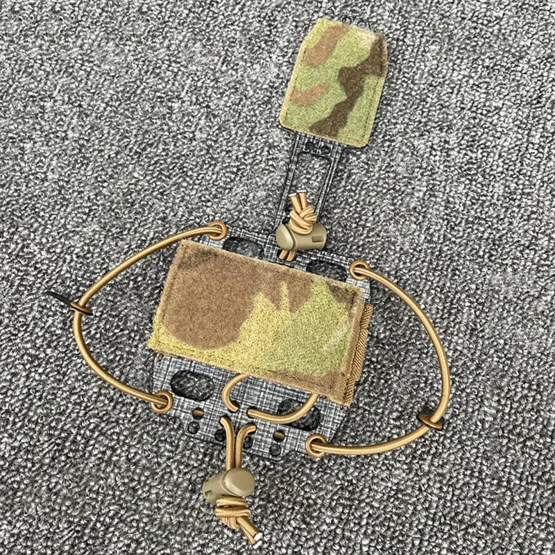 

Tactical Helmet Battery Pouch Military T Shape Frame Battery Case Pouch Helmet Paste Attached Pouch Battery Storage Bag