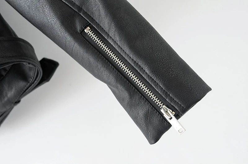 

fashion patchwork women PU coat 2020 spring black cusual ladies PU leather jackets cool pocket female coats loose girls jacket