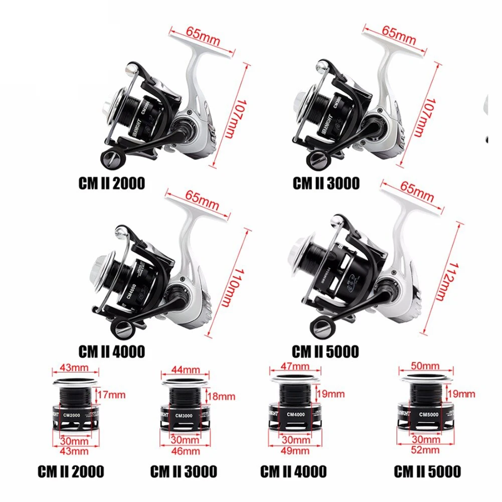 

High Carbon Steel Fishing Reel 2000/3000/4000/5000 Spinning Reel 5.5:1 7KG-13KG Max Drag Carp Outdoor Fishing Weel Accessories
