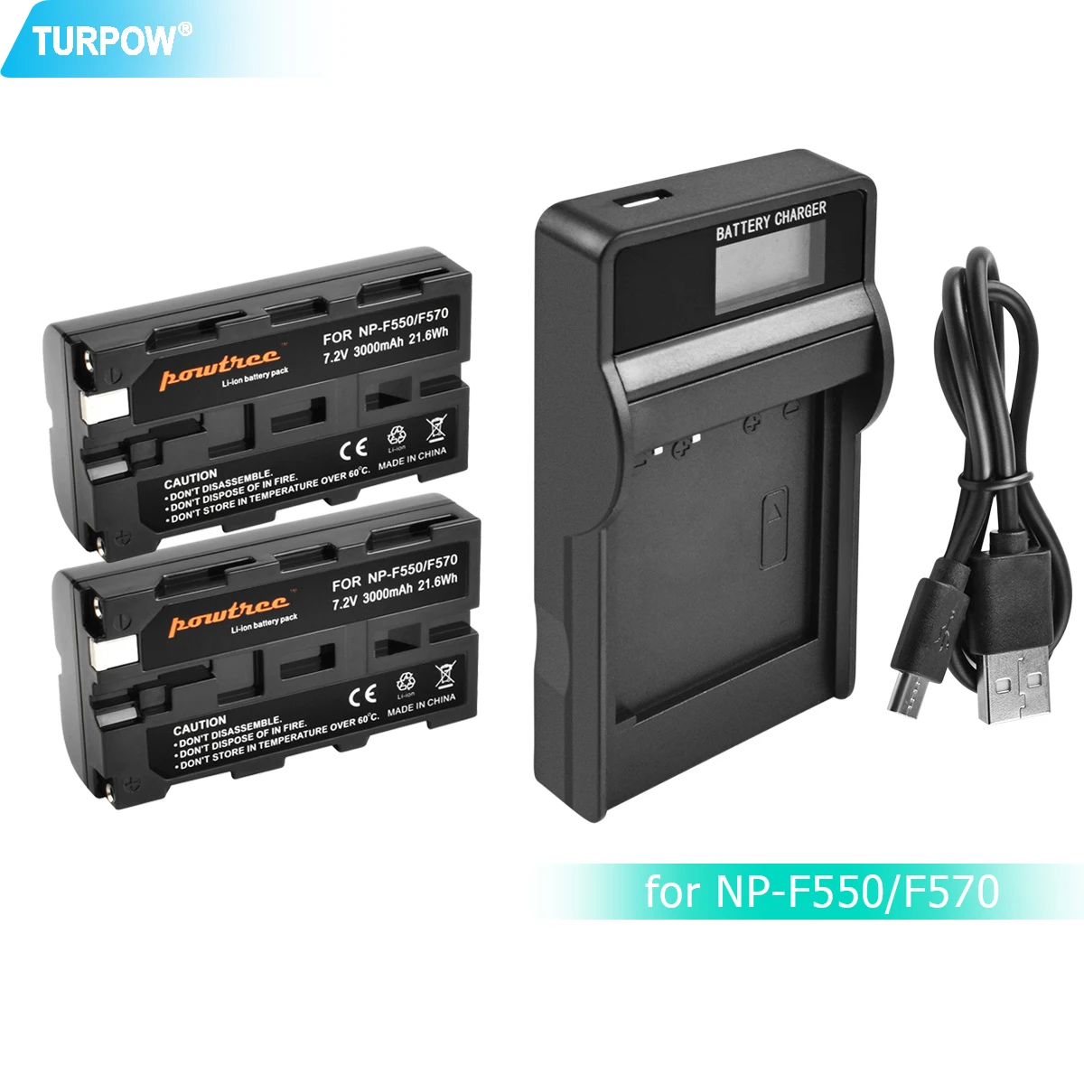 Turpow 3000 мА/ч NP-F550 NP F550 NPF550 Батарея + ЖК-дисплей Зарядное устройство для Sony NP-F330 NP-F530