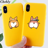 cartoon phone case for iphone 11 12 mini pro x xs max xr 8 7 6s plus corgi cases soft tpu silicone fitted back cover accessories