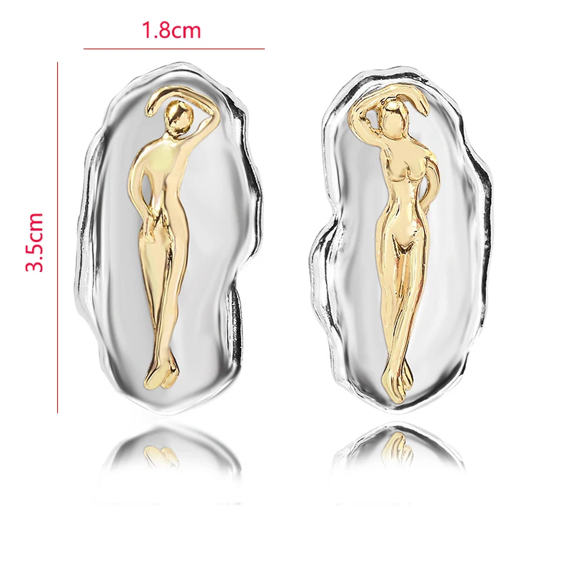 

European and American Ear Stud Creative Small Golden Man earrings For Women earrings 2021 trend CH0294