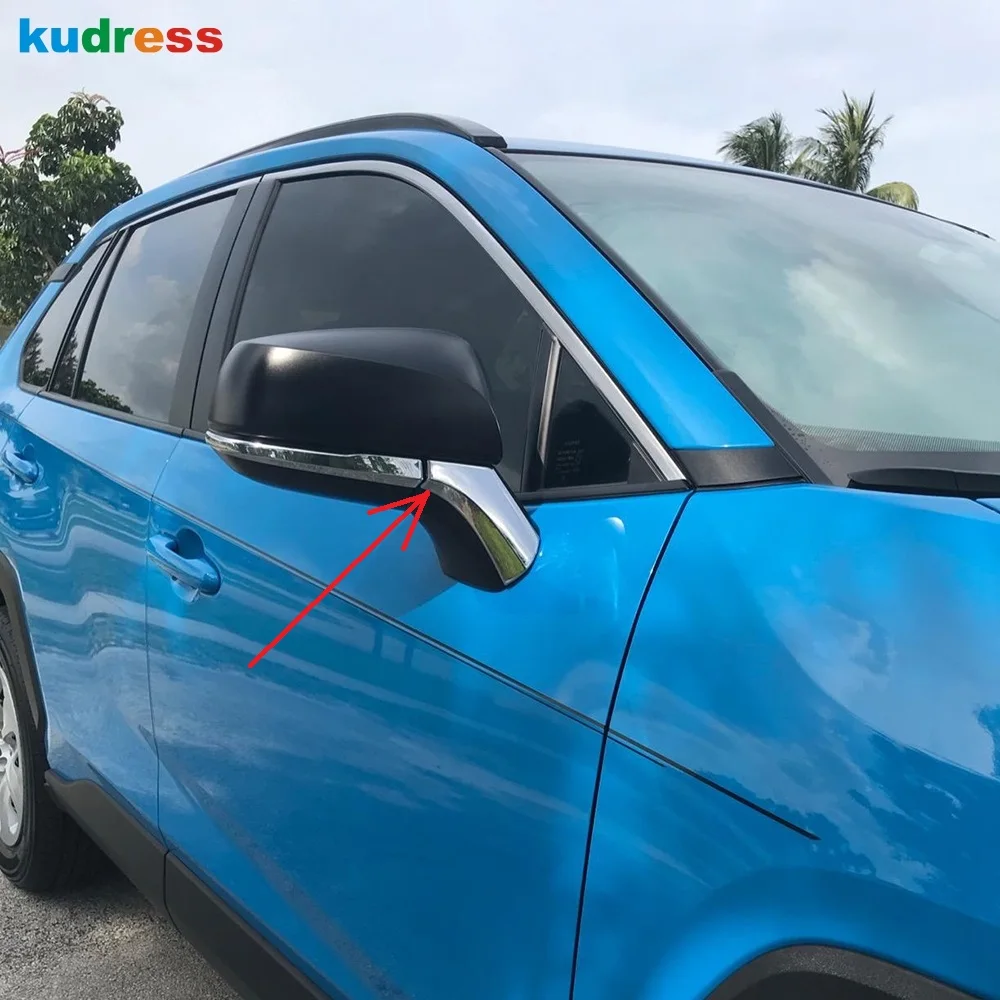 4 шт. хромированные накладки на боковые зеркала заднего вида для Toyota RAV4 RAV 2019 2020 2021