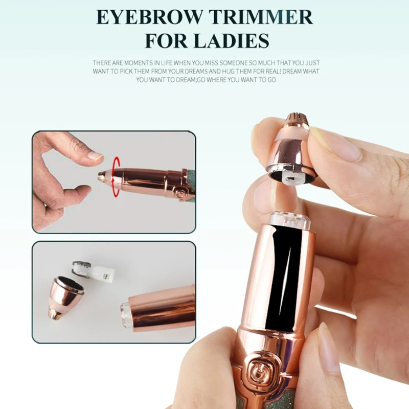 

Electric Brows Trimmer Razor Hair Remover USB Rechargable Ladies Shaving Device Facial Eyebrow Removal Epilator C1FF