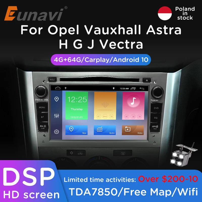Eunavi 2Din автомобильный dvd плеер для Opel Vauxhall Astra H G J Vectra Antara Zafira Corsa Vivaro Meriva Veda аудио