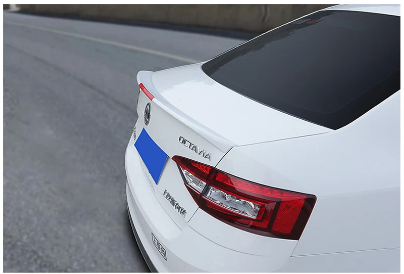 Для Skoda Octavia 2018 украшение автомобиля АБС-пластик краска цветной задний спойлер