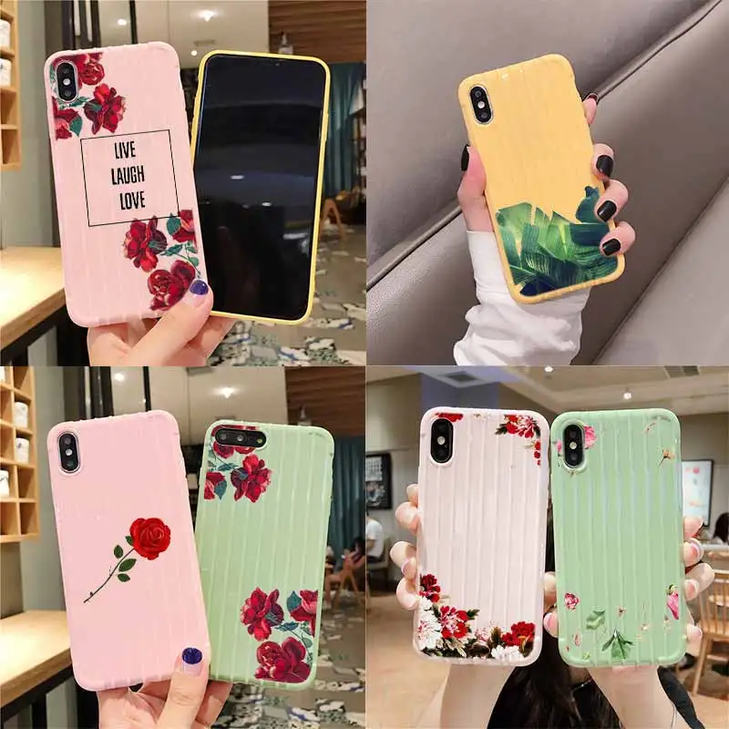 Белый мрамор и цветочным рисунком для девочек Троллейбуса чемодан чехол