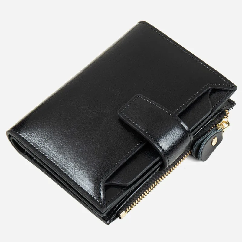 Женский кошелек из натуральной кожи Дамское портмоне для мелочи маленькое