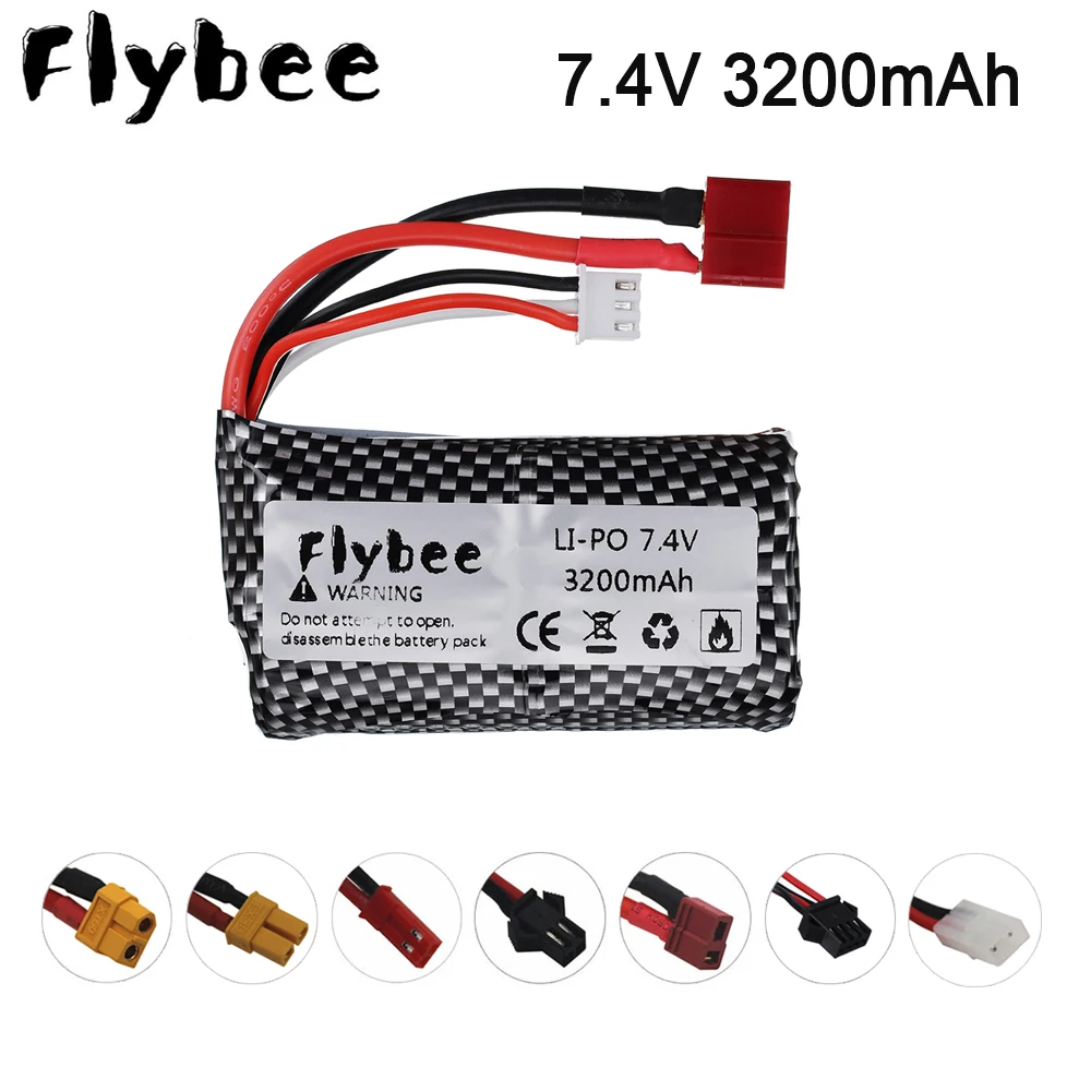 18650 7.4V 3200mAh 2S Lipo Battery For Wltoys 10428 /12428/12423 Q46 battery for RC cars toys parts Accessories 7.4 V battery