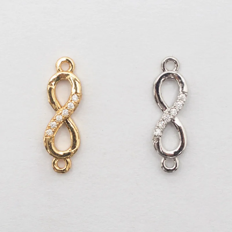 5 6 × 17 3 мм бесконечная микрозакрепка серебряный кристаллический