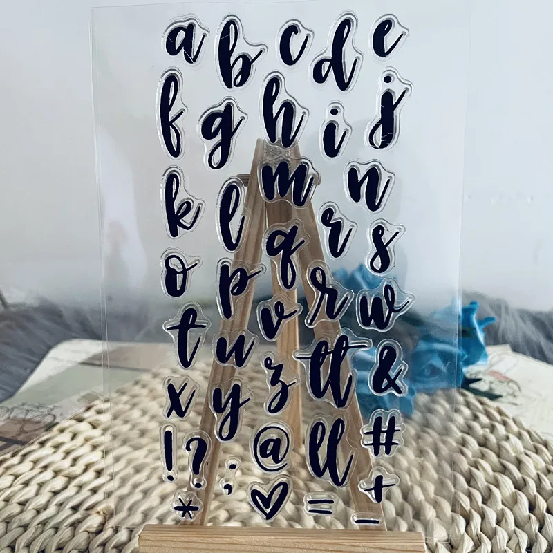 Прозрачный силиконовый штамп с буквами алфавита для скрапбукинга | Дом и сад