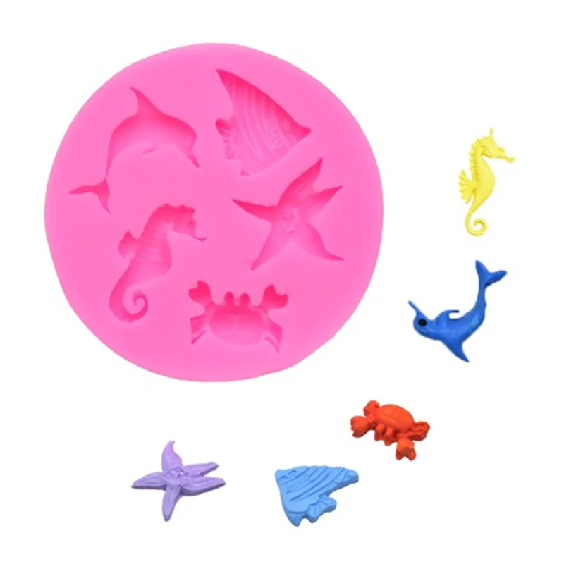 Wedding Birthday Confectionery Tools DIY Baking Sea Animal Starfish Dolphin Cake Mold Fondant Chocolate Cookies Decoration | Дом и сад