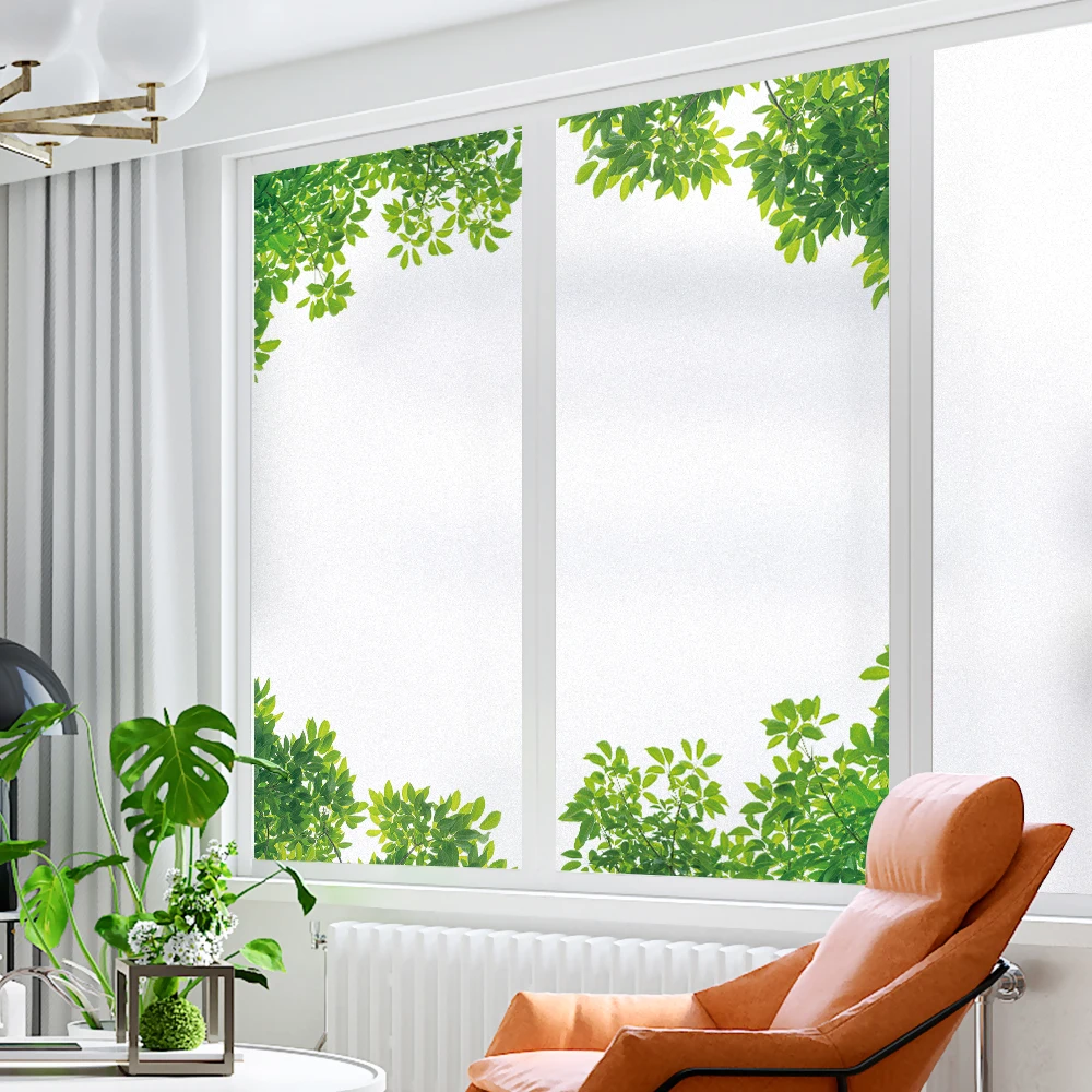 

Window Film Privacy Adhesive Film Wall Stickers Self-Adhesive Bathroom Decor Adhesive Vinyl Rural Decoration