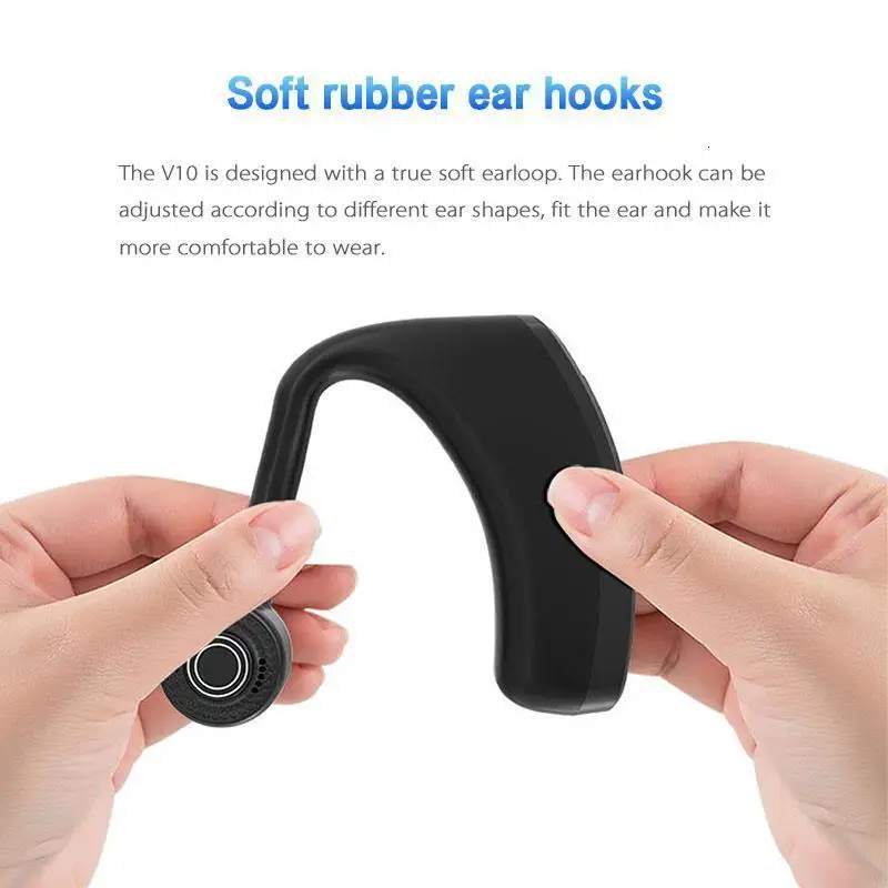 Новинка V9 беспроводные bluetooth-наушники с громкой связью, с управлением шумом, Бизнес Беспроводная bluetooth-гарнитура с микрофоном для спорта и вождения