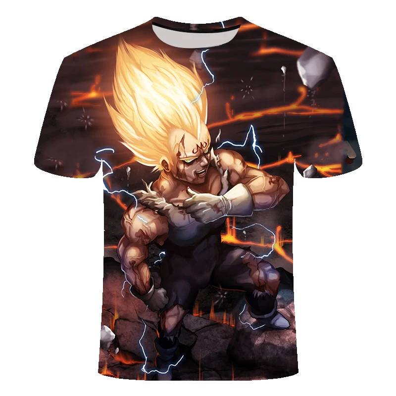 Горячая новинка Мужская и женская персональная аниме Dragon Ball Z 3D печать футболка классная модная удобная креативная рубашка с короткими рукавами