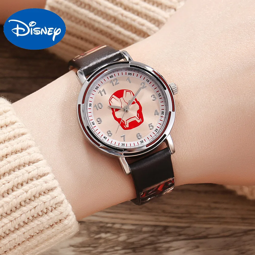 

Оригинальные детские часы «мстители» Disney, водонепроницаемые часы для мальчиков, кварцевые часы с экраном Капитана Америка, часы для мальчи...