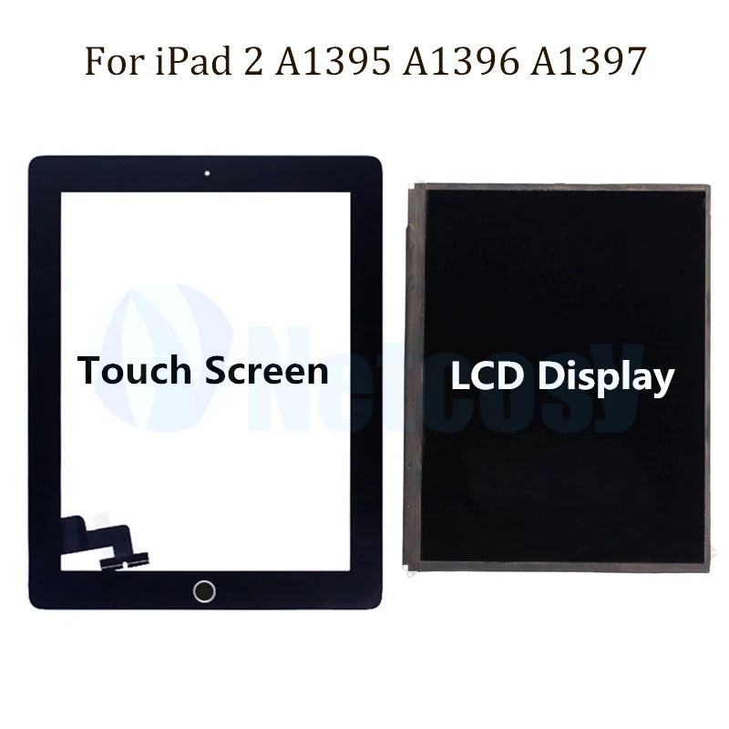 Netcosy для ipad 2 A1395 A1396 A1397 сенсорный экран дигитайзер панель/ЖК-дисплей Запчасти с