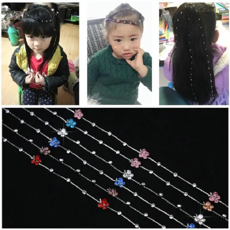 

2020 New Girl Hair Extension Rhinestone Tool Glitter braid hairpin Bridal Wedding Hair Accessories