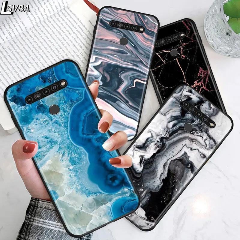 Мрамор Плитки точильный камень для LG G8 G8S G8X V30 V35 V40 V50 V60 ThinQ Q60 K40 K50 K30 K41 K51 K61 K71 K22