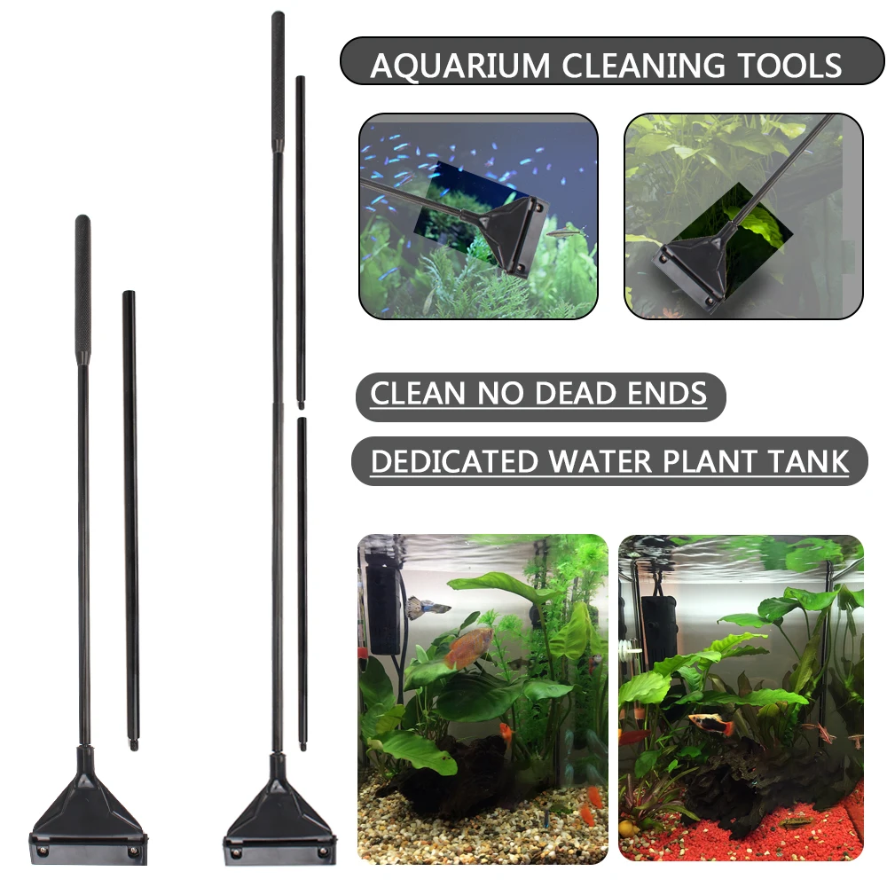 

Aquatic Water Plant Grass Cleaning Tool Aquarium Algae Scraper With 10 Blades Aluminum Alloy Multi-Tool Cleaner Kit Set