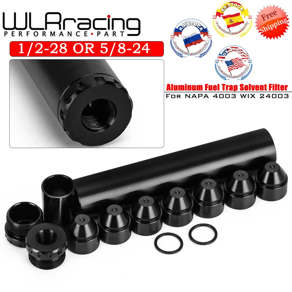 Aluminum Car Fuel Filter 1/2-28 or 5/8-24, 1X7 or 1X13 Solvent Trap Compatible with NAPA 4003 and WIX 24003 image 2