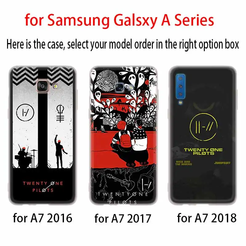 Силиконовый чехол Twenty One Pilots для Samsung A52 A32 A12 A72 A42 A21S 5G A3 A5 A6 A7 A8 Plus 2018 | Мобильные