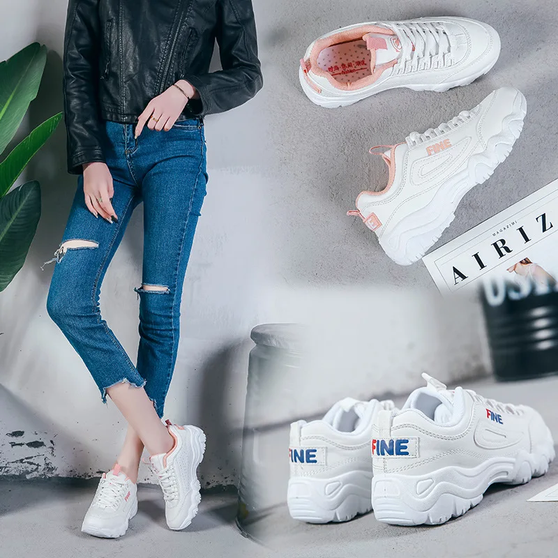 2019 г. новая летняя женская спортивная обувь кожаная в Корейском стиле маленькие