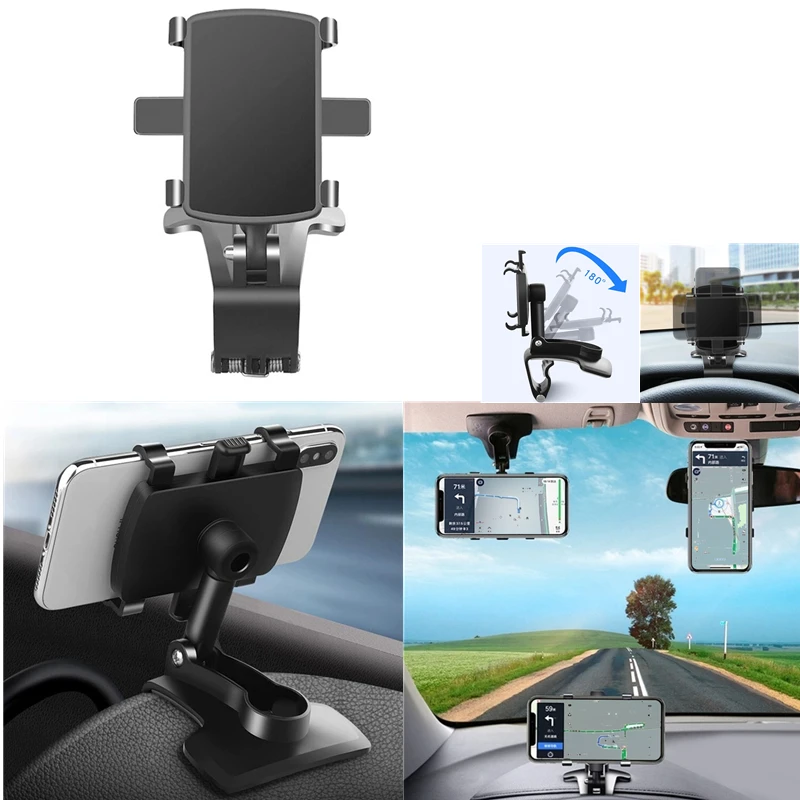Универсальный автомобильный держатель для телефона на 360 градусов, подставка для смартфона, поддержка приборной панели автомобиля для нави...