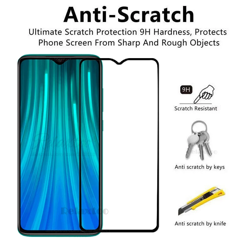 Защитное стекло для Xiaomi Redmi Note 8 t защита экрана закаленное 8a note8 pro защитная пленка