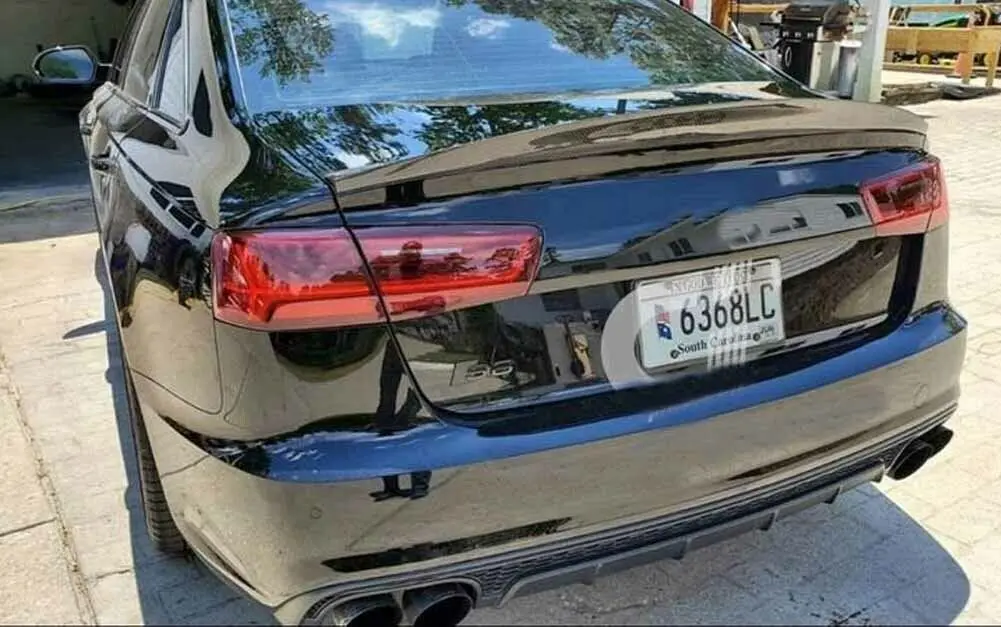 A6 HK стиль углеродное волокно задний спойлер крыло для Audi S6 4 двери 2007-2016 |