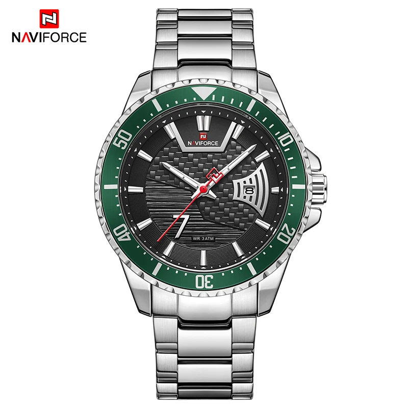

NAVIFORCE Original Luxury Wristwatch Fashion Quartz Calendar 3ATM Waterproof Watch for Men With Luminous Hands Relogio Masculino