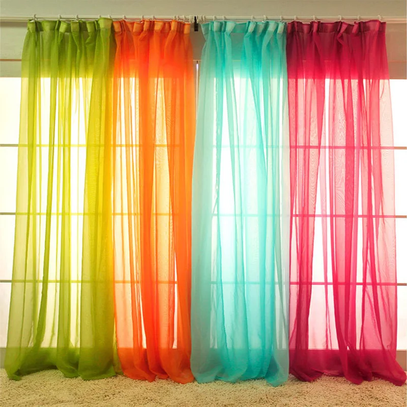 

1pcs Multiple Colors From Curtains Solid Curtains The Windows Drapes The Kitchen Living Room