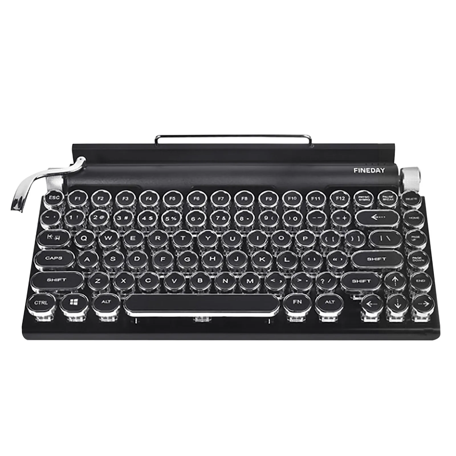 

Беспроводная механическая клавиатура в стиле ретро, игровая клавиатура с Bluetooth, 83 клавиши, Компьютерные клавиатуры для ноутбука, ПК, игровые...