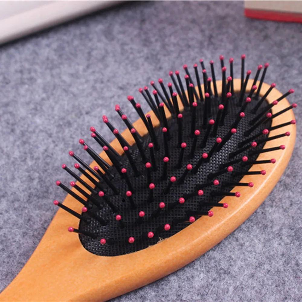 

Comb Cushion Bamboo Care Brush Anti-static Hair Massage Comb Professional 1pc