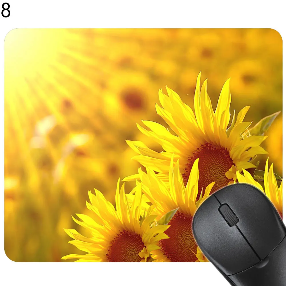 

Fashion Thicken Rubber Non-Slip Fish Sunflower Laptop Computer Gaming Mouse Pad