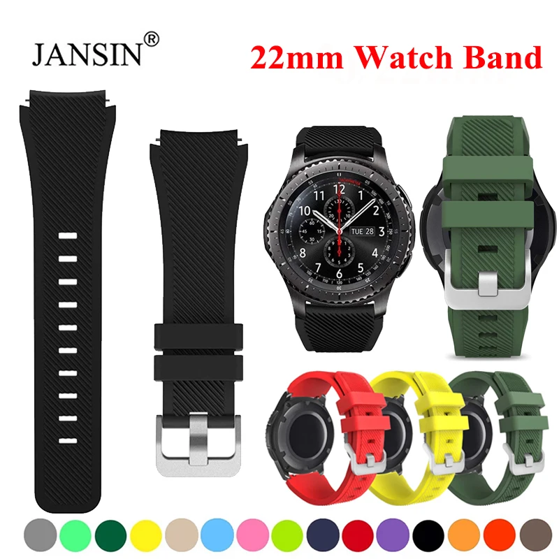 

22mm Silicone Watch Band For Samsung Galaxy Watch 3 46mm 45mm Sports Strap S3 GT2 Pro Correa Bracelet GT2 GT2E Amazfit GTR Bands