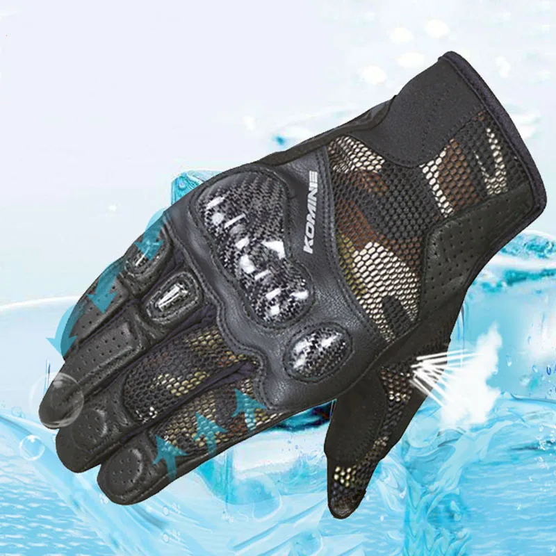 Модные гоночные Мотоциклетные Перчатки KOMINE с сенсорным экраном качественные