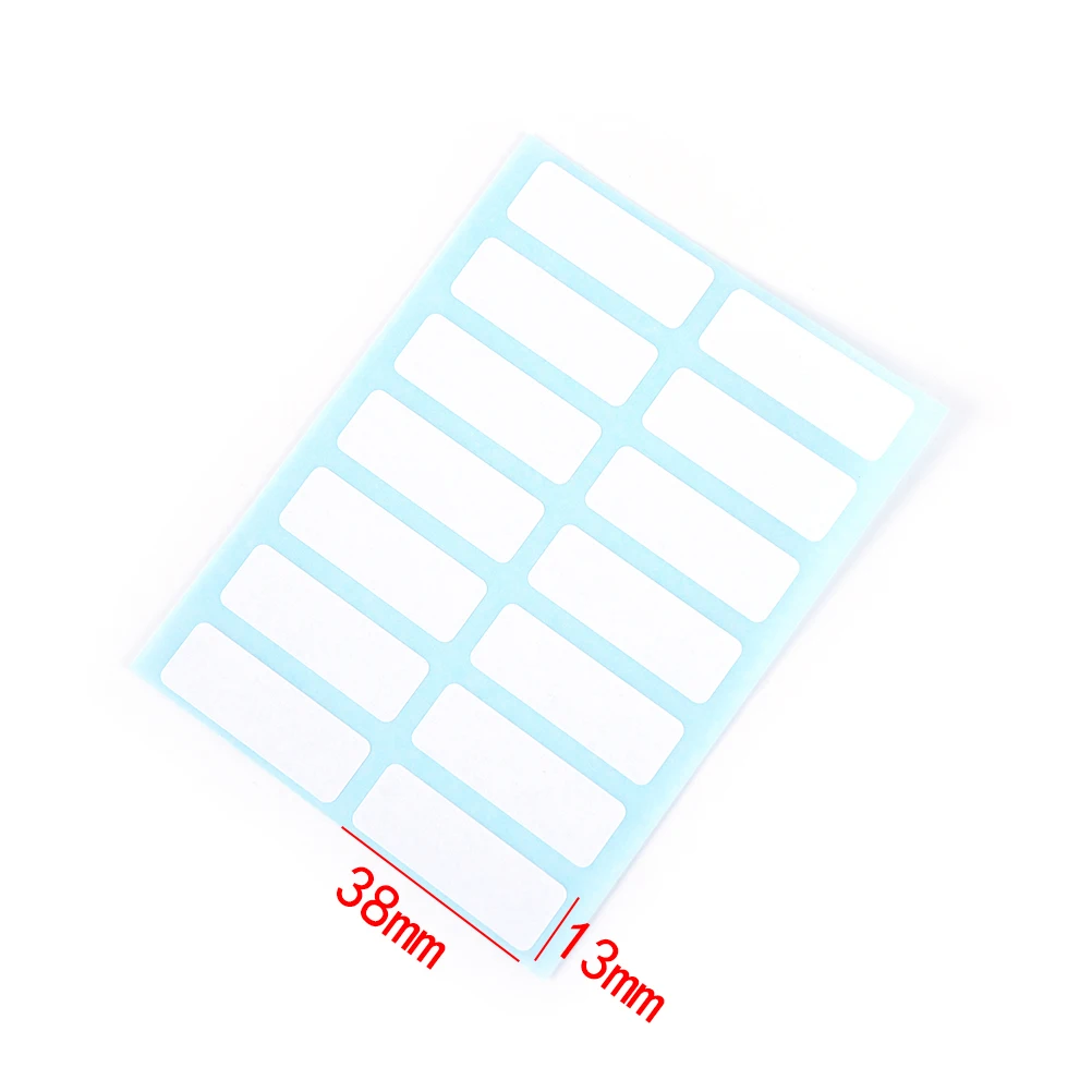 

12Sheets/pack Blank Stickers Self Adhesive Sticky White Label Writable Name Stickers Blank Note Label Bar
