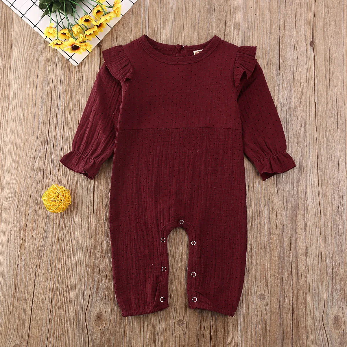 Новинка 2020 Одежда для новорожденных маленьких девочек комбинезон в горошек с