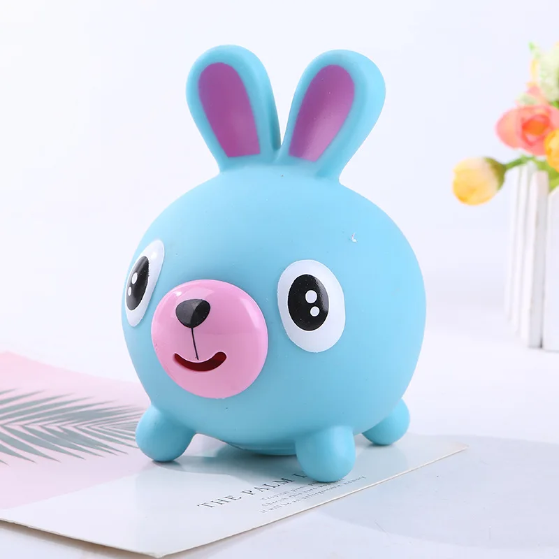 

Tongue Voice Animal Squeeze Novelty Vent Toys Rabbit Bunny Pig Tiger Bear Antistress Cartoon Soft Push Squeak Sound Child Gifts