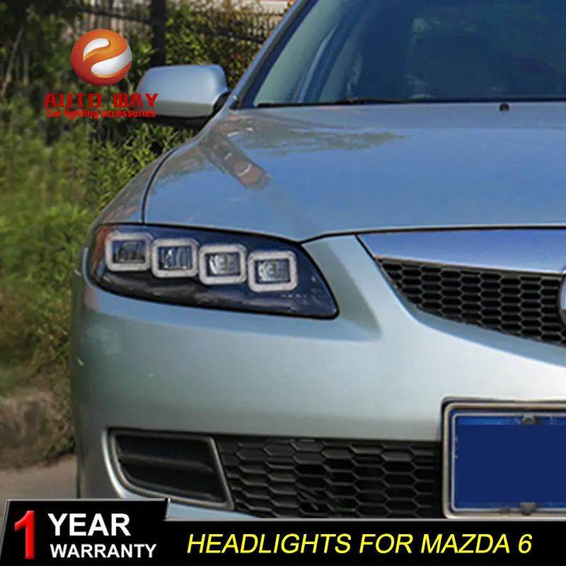 Чехол для автомобильных фар mazda 6 M6 2003 2015 светодиодный фонарь с двойным лучом