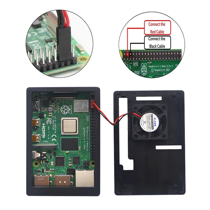 Raspberry Pi 4 модели B 1G 2G 4G Оперативная память с 7 дюймов 1024*600 с сенсорным экраном, ЖК-дисплей Питание ABS чехол SD карты для Raspberry Pi 4B Pi 4