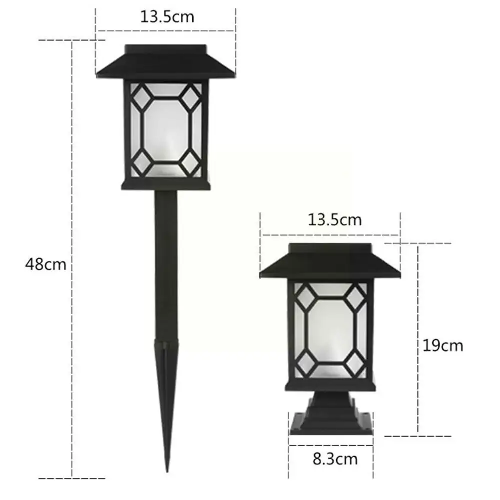 

2Pcs One Pair Solar Lawn Light Energy Saving And Environmental Protection Night Lamp Illumination Decoration Outdoor Lamp B5P5