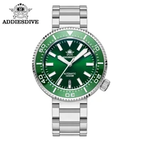 addies dive mens luxury watch green dial 1000m dive watch stainless steel strap nh35 automatic movement super luminous watch