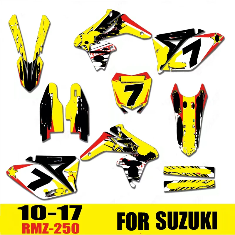 Графический фон с изображением мотоцикла для SUZUKI RMZ 250 RMZ250 RM250Z 2006 2007 2008 2009