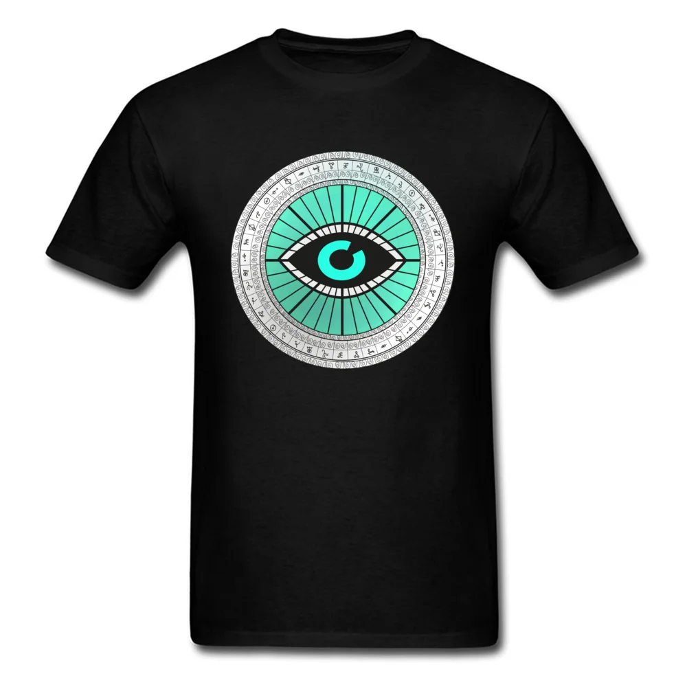 Футболки и топы с короткими рукавами принтом глаз на заказ черная Модная одежда