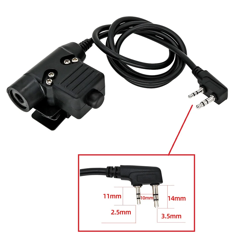 Тактическая гарнитура PTT U94 Walkie talkie Adapter teroutdoor Охотничья стрельба тактическая
