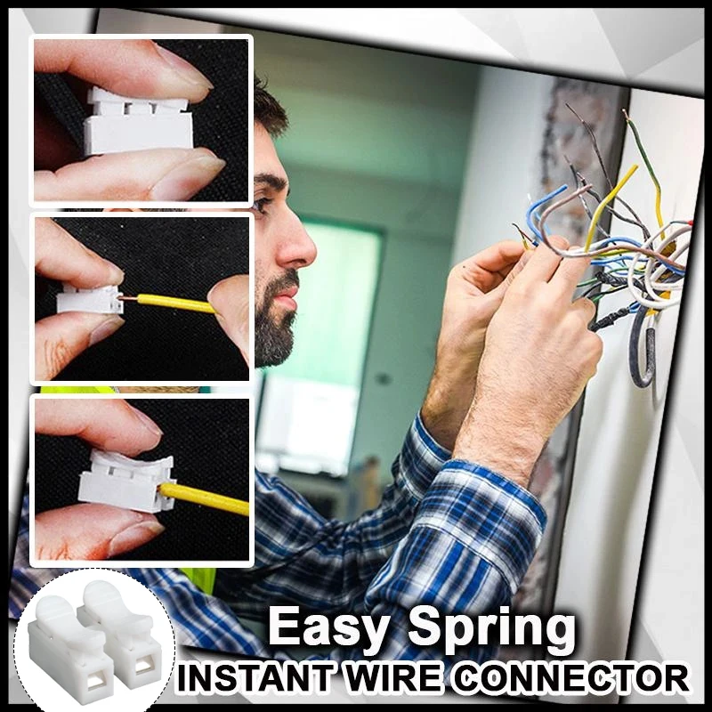 Простой пружинный мгновенный соединитель провода 10 шт. быстрый винтовой