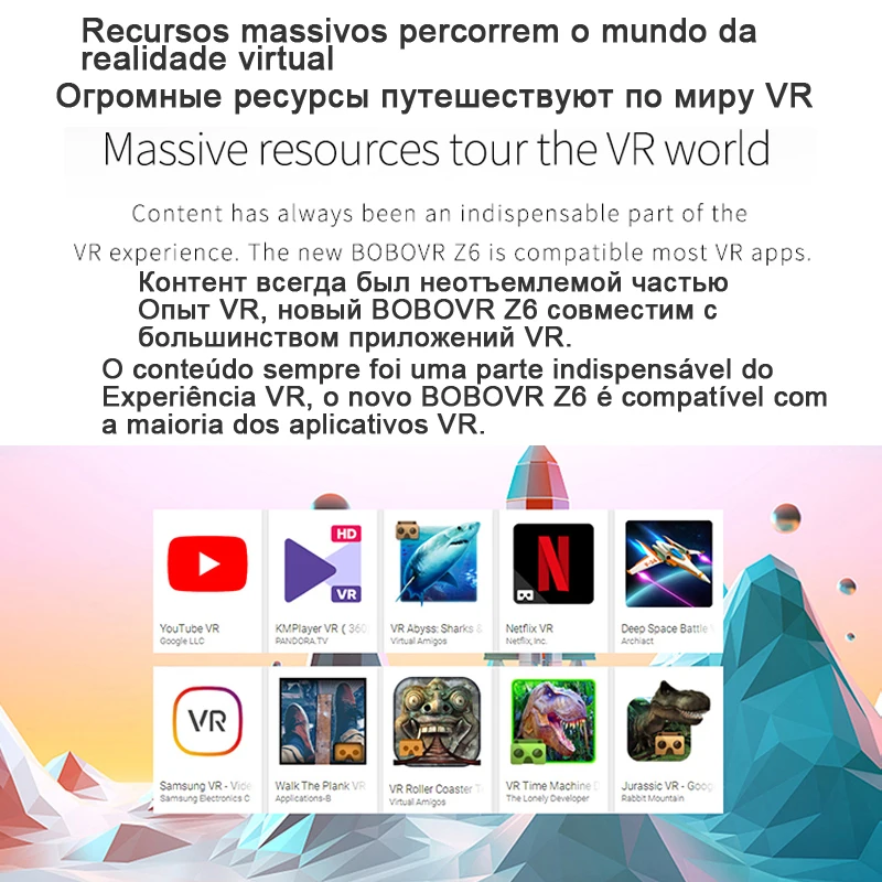 Шлем виртуальной реальности Bobo Bobovr Z6 VR очки для iPhone Android смартфонов|3D реальности| |